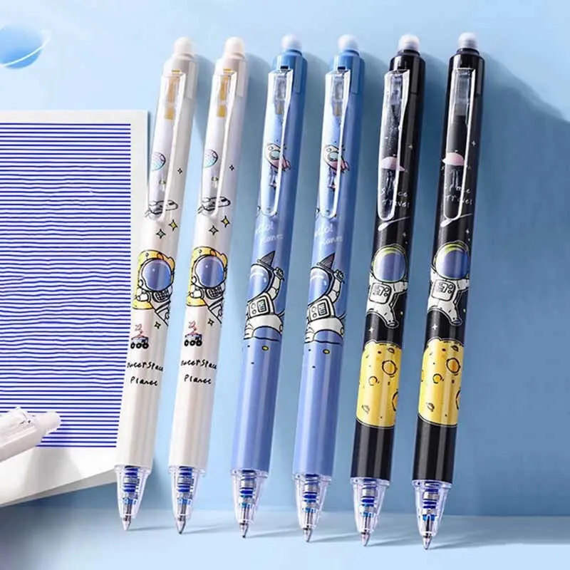 1 Piece Cartoon Cute Kawaii Spaceman Erasable Pen Creative School Office Gel Pens Suppliies Gift Stationery