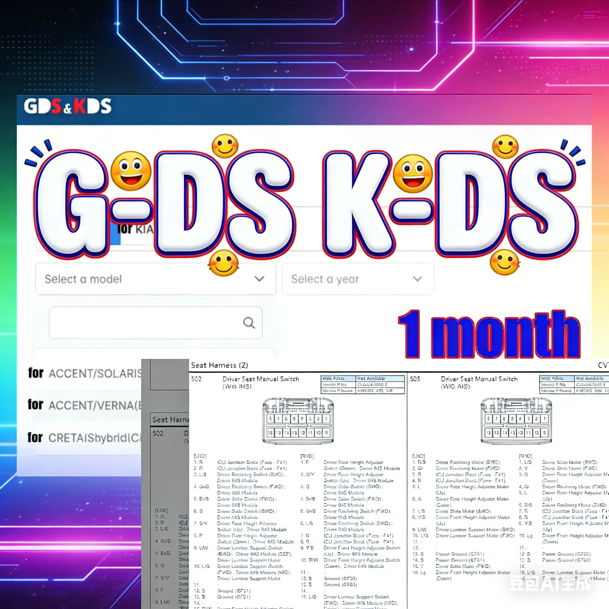 

1-month Online Account for GDS KDS for Alldata Car Repair Software for G- DSK-DS 1 month Support Mobile/PC Login Software