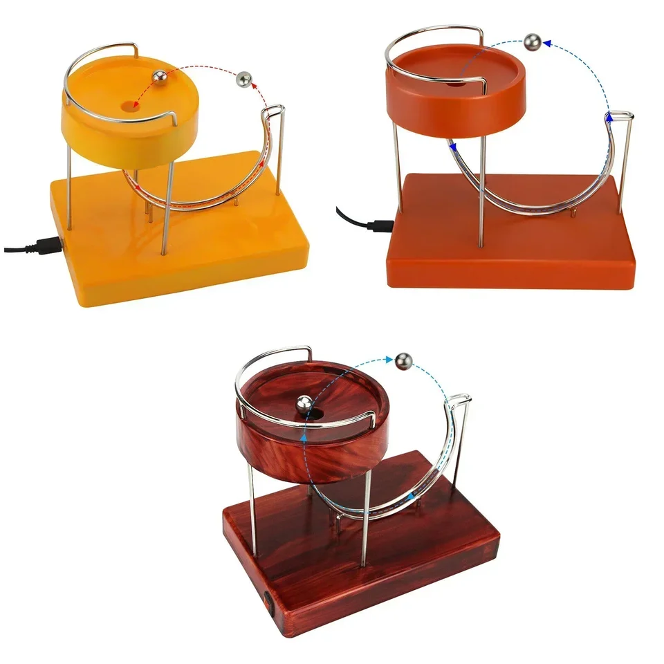 Jouet à Mouvement Perpétuel – Bascule Magnétique Rotative – Alimentation USB Ou Piles – 23,5 Cm – Décor Bureau