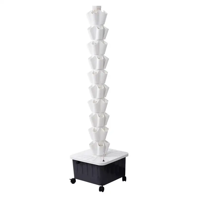 Vertical Hydroponic Garden Tower 10-layer Hydroponic Tower For Strawberries 50 Slots Vegetable Planter American Specifications