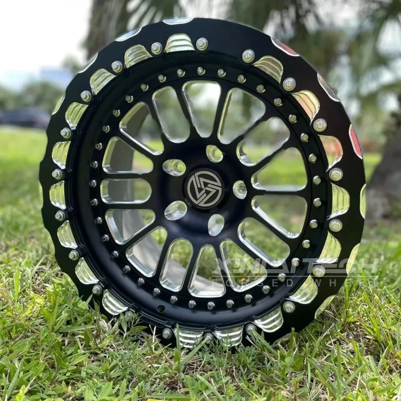 【2026】XINLAI Custom Beadlock Forged Offroad Wheels 6x139.7 5x127 17 18 20 22 Inch Forged Alloy Rims For Ford Raptor Jeep Wrangle