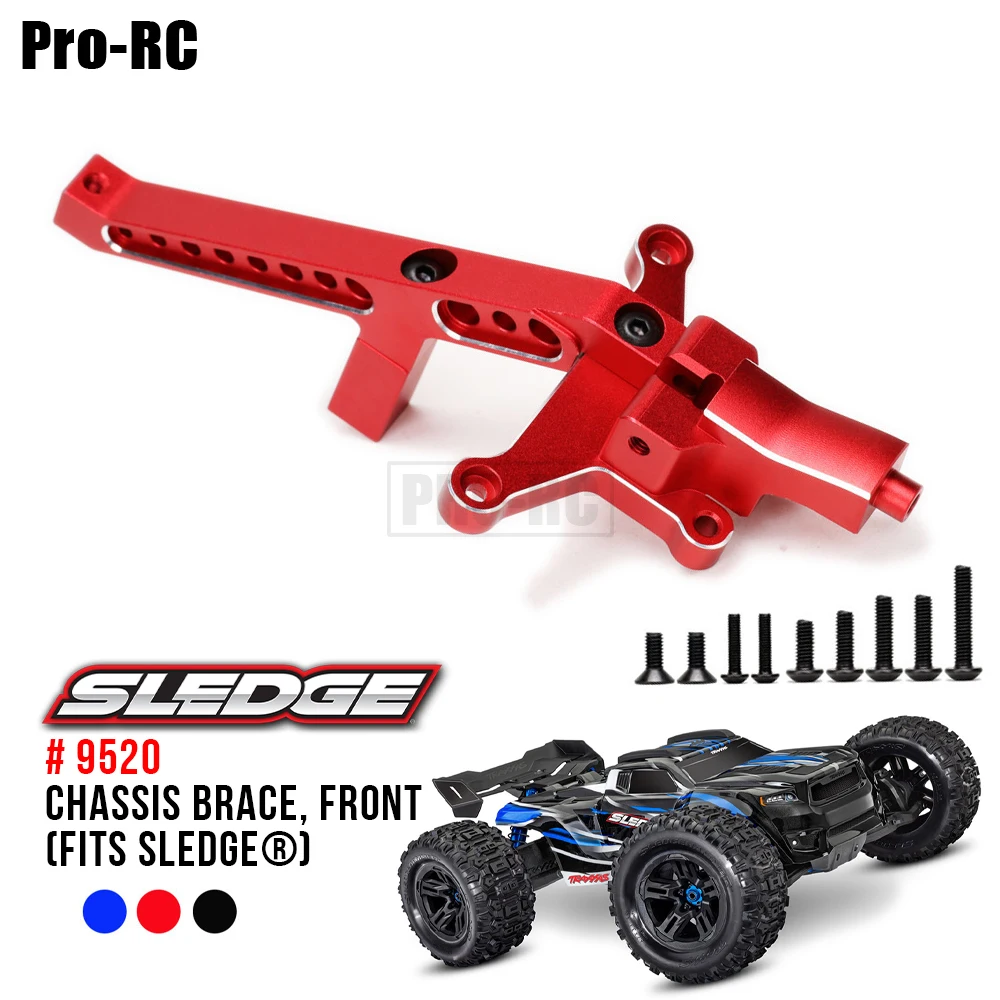 1Set 9520 Front Chassis Brace Fit Traxxas 1/8 SLEDGE 95076 OFF-Load Truck Rc Car Aluminum Alloy Upgrade Parts