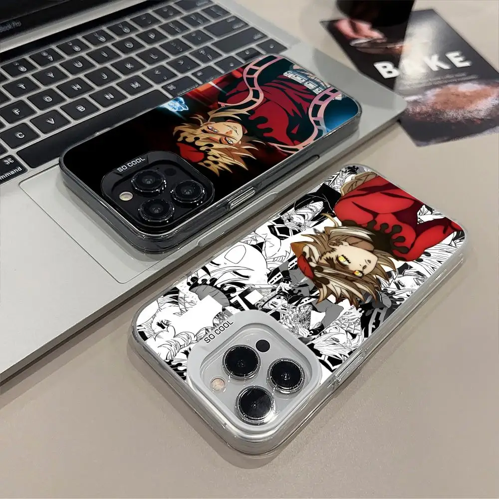 

Demon Slayer Douma Phone Case for iPhone 16 15 14 13 12 11 X XR XS 8 7 Pro Max Plus Translucent Colour Printing Luxury Pretty
