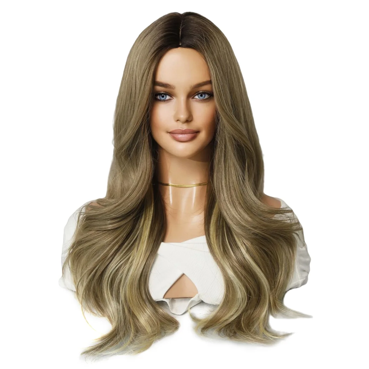 Long Curly Hair Wave Wig Headband Loose Synthetic Fiber Hair Cover