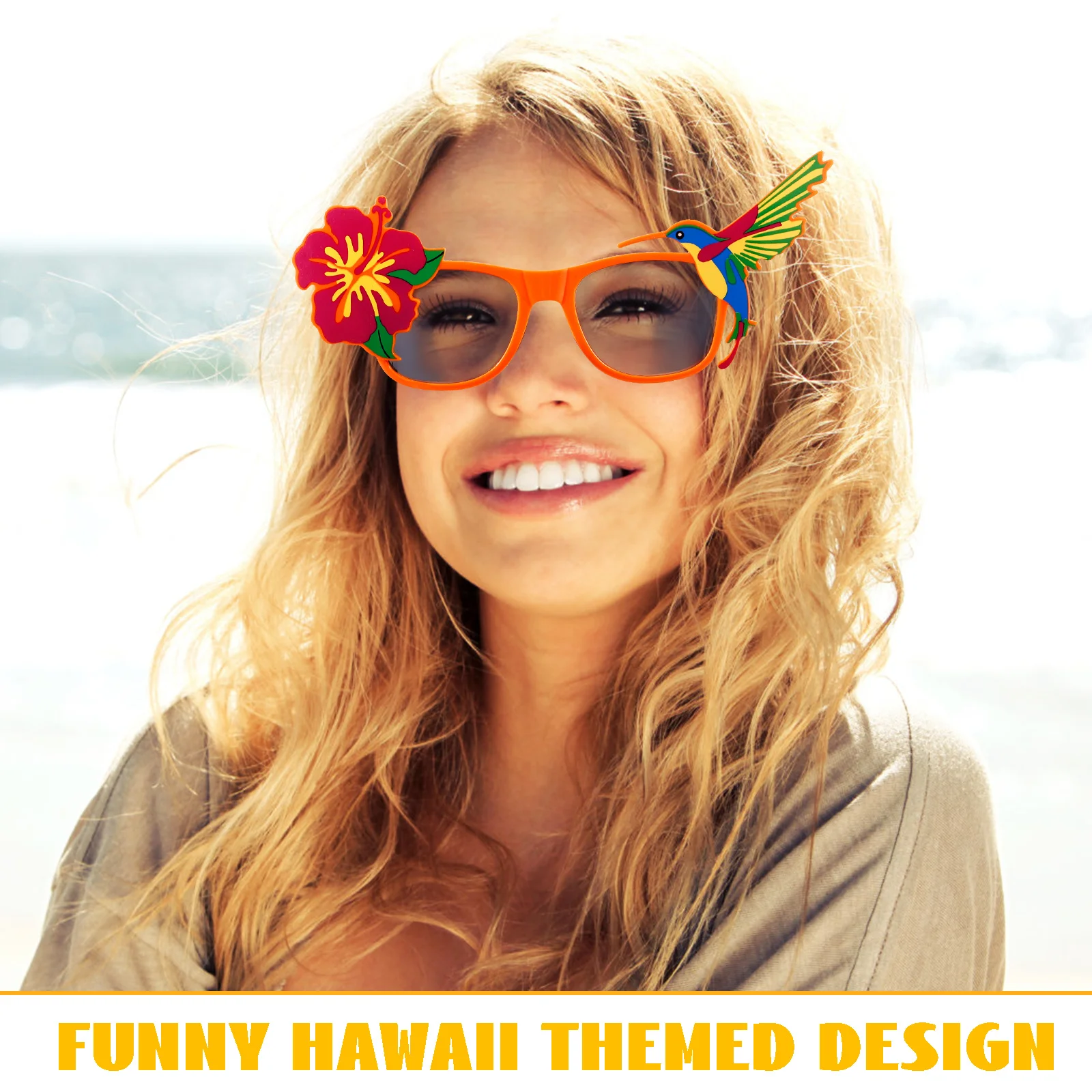 

Hawaiian Themed Party Glasses Funny Flower Bird Shape Costume Eyewear for Music Festival Role Play Dance Show Photo Booth