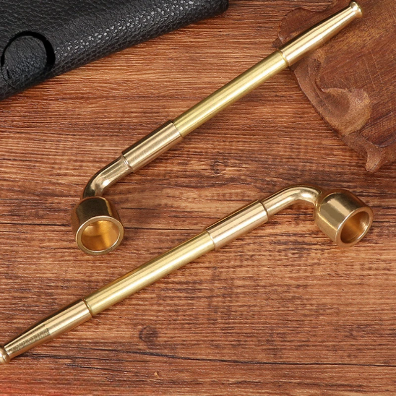 New Arrival Tobac Pippes Retro Style Brass Material Scalable Dry Tobac Stem 1pcs