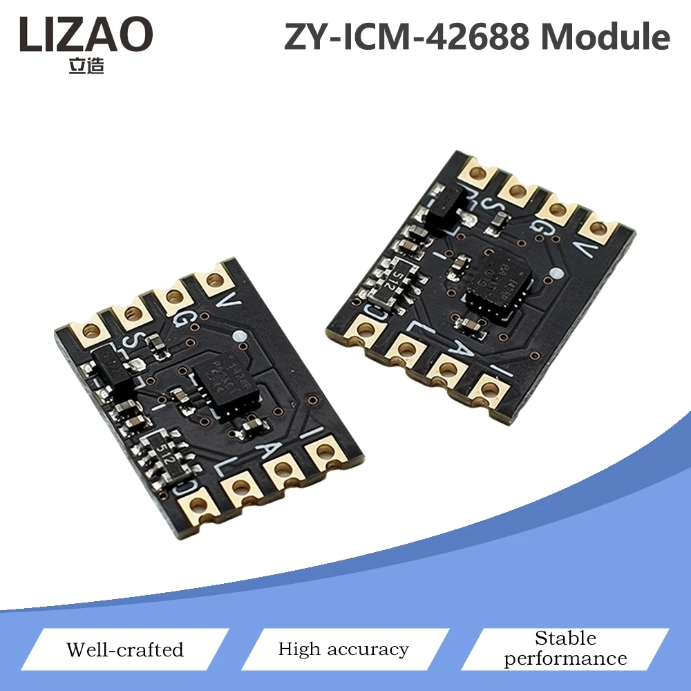 1/3/5PCS ZY-ICM-42688 Six-Axis Attitude Sensor Module, ICM42688-P Gyroscope Accelerometer Sensor Board, I2C Interface For DIY