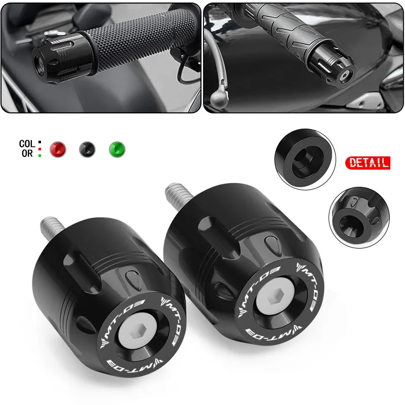 

NEW handlebar grip For MT03 MT25 MT125 Motorcycle 7/8" 22mm Handlebar Grips End Plug Slider Cap Accessories