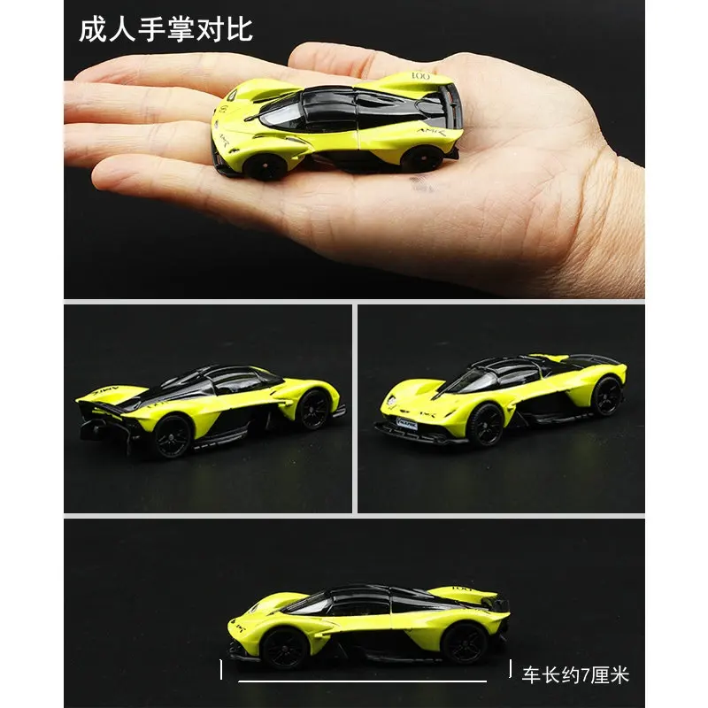 TSC 1/64  Aston Martin Valkyrie Diecast Automotive Model The Lamborghini Lightning Ornaments Cas Toys Gift Decorations