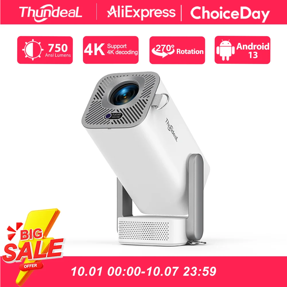 Proiettore ThundeaL Full HD 1080P 4K 3D Video TD80Pro WiFi Android TD80W Proiettore Portatile TD80 Pro per Home Theater Esterno