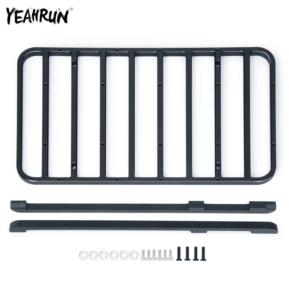 

YEAHRUN Black Luggage Roof Rack For 1/10 TRX-4 Bronco RC Crawler Car Upgraded Components