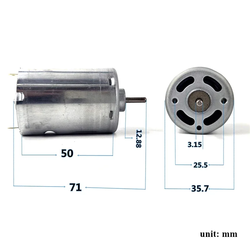 MABUCHI RS-540RH-7520 DC 4.8V 6V 7.2V 23000RPM High Speed Power Mini 36mm Electric Motor DIY Portable Drill Tool Toy Model
