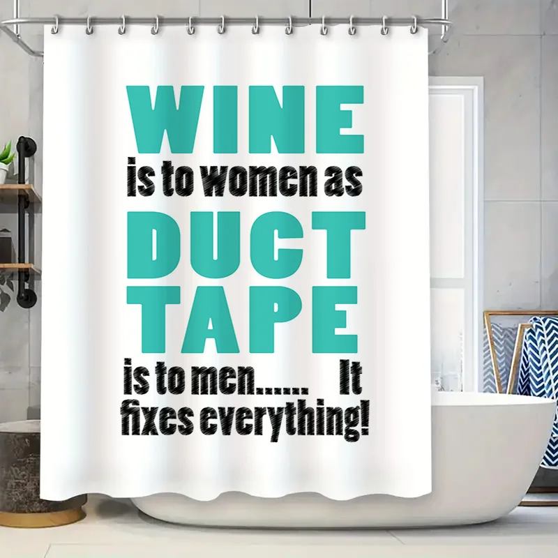 Complementando tu decoración del hogar con una cortina de ducha única: cinta adhesiva de vino impresa en colores brillantes, perfecta para cualquier habitación