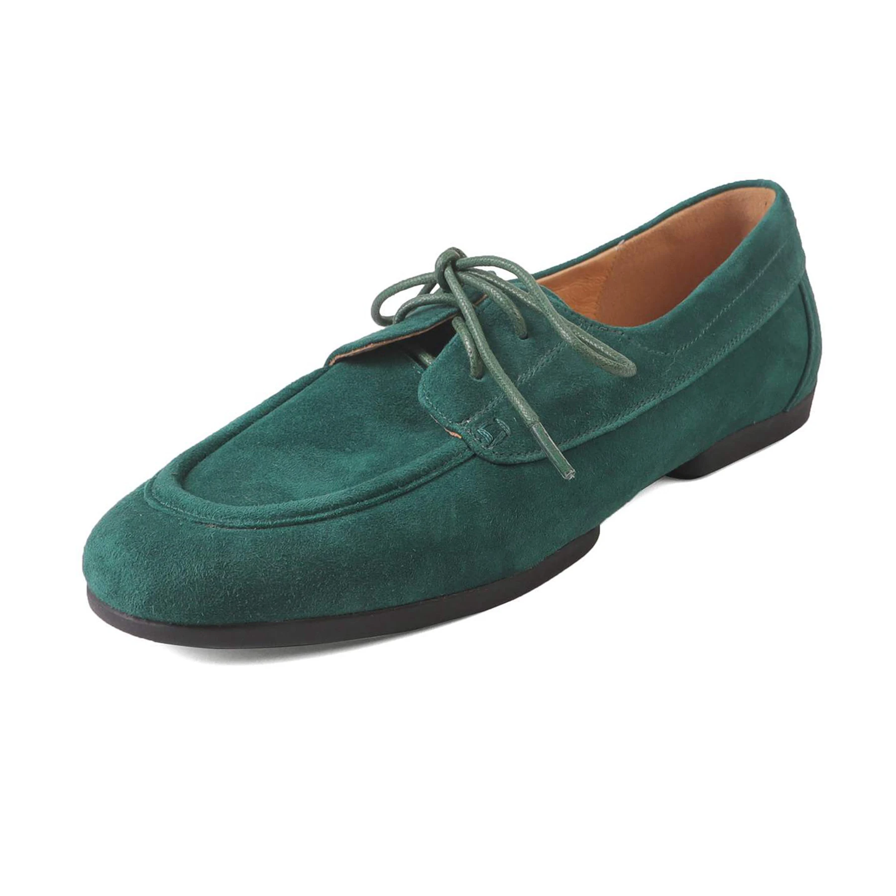 Genuine Leather Loafers Round  - đánh giá và giá Women Shoes Brand