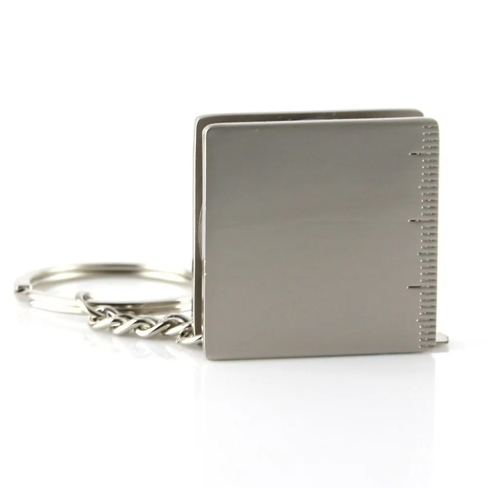 Zinc Alloy Tape Measure with Keychain Attachment Dual Measurement System 120 cm for Field Work and Daily Tasks