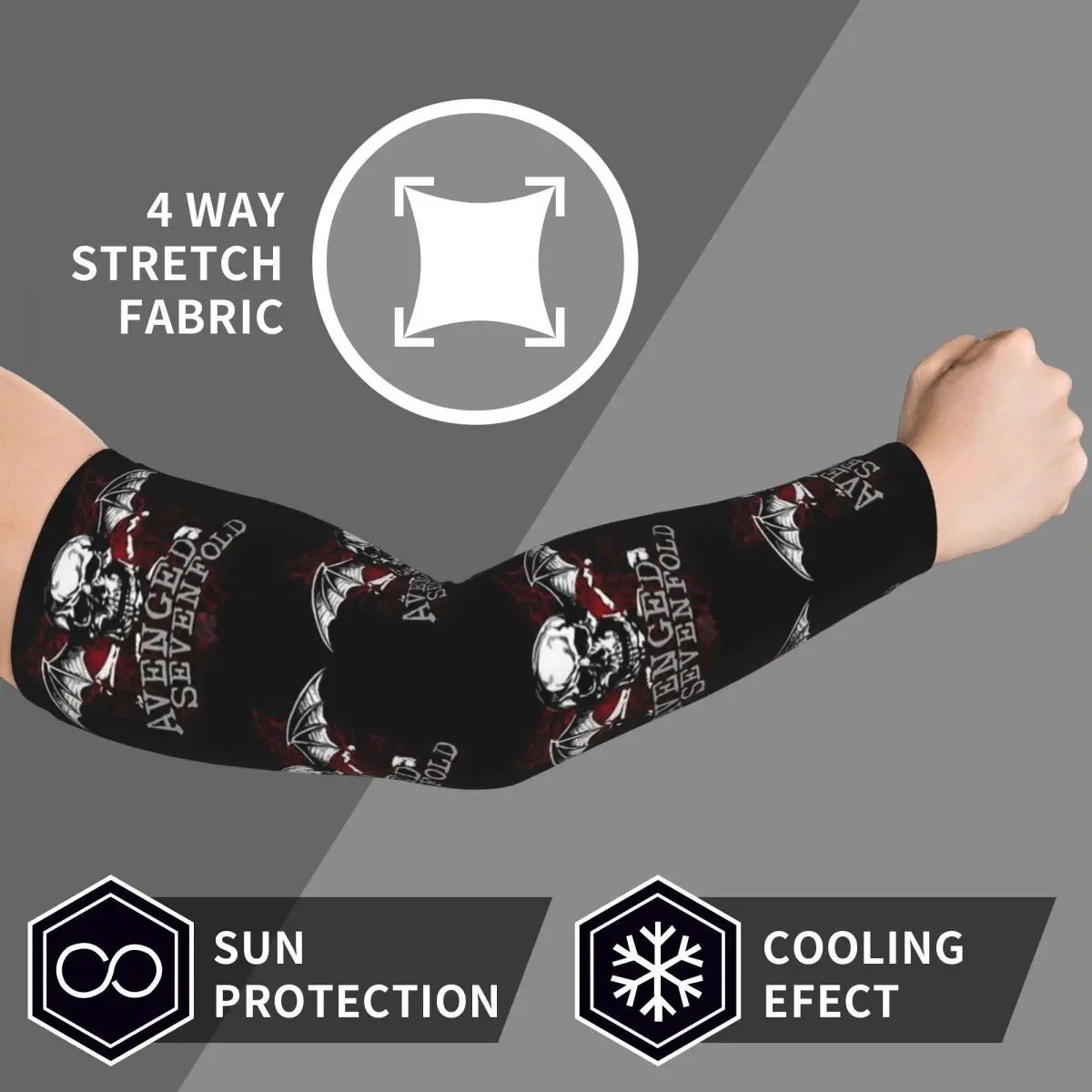 أكمام أذرع انتقيمة سبعة أضعاف للرجال والنساء للحماية من أشعة الشمس فوق البنفسجية وتغطية الوشم الرياضية والتبريد وركوب الدراجات #3