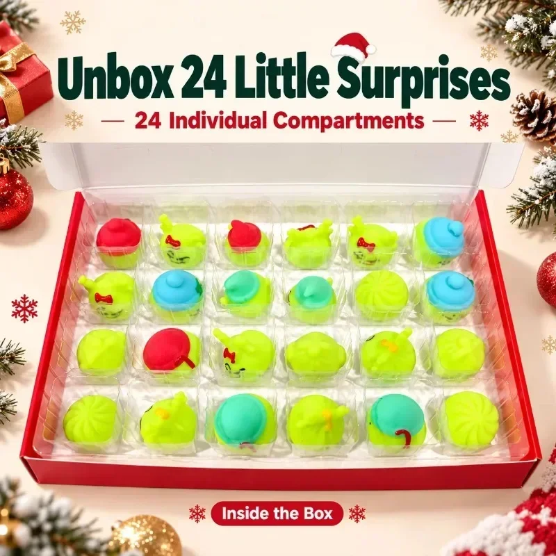 Christmas Squishy Advent Calendar 2026, Fidget Countdown Calendar Surprises Sensory Fidget for Adult Christmas Party Favors Gift