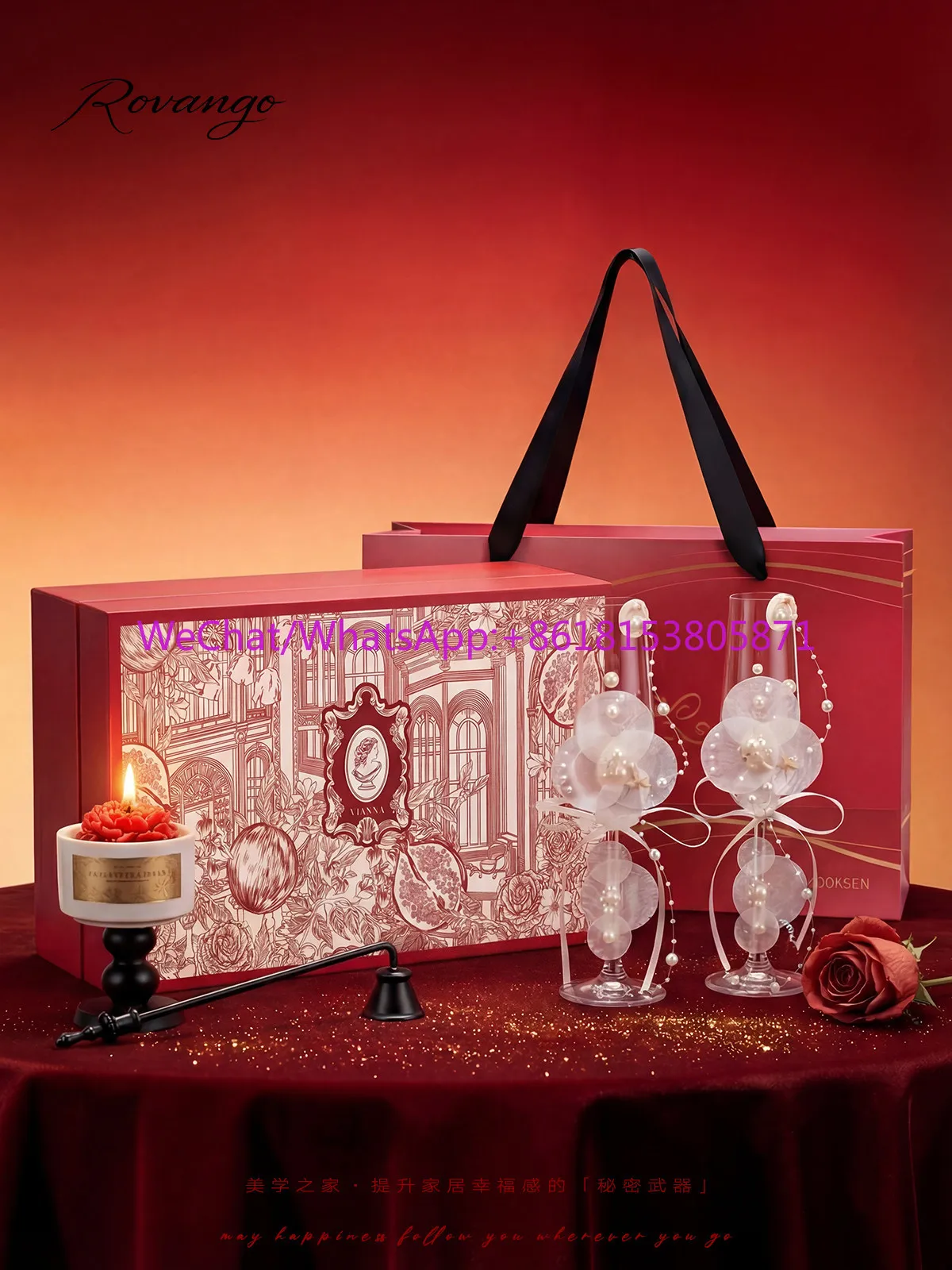 High-end handmade shell champagne glass, exquisite glass, tall toasting cup, souvenir