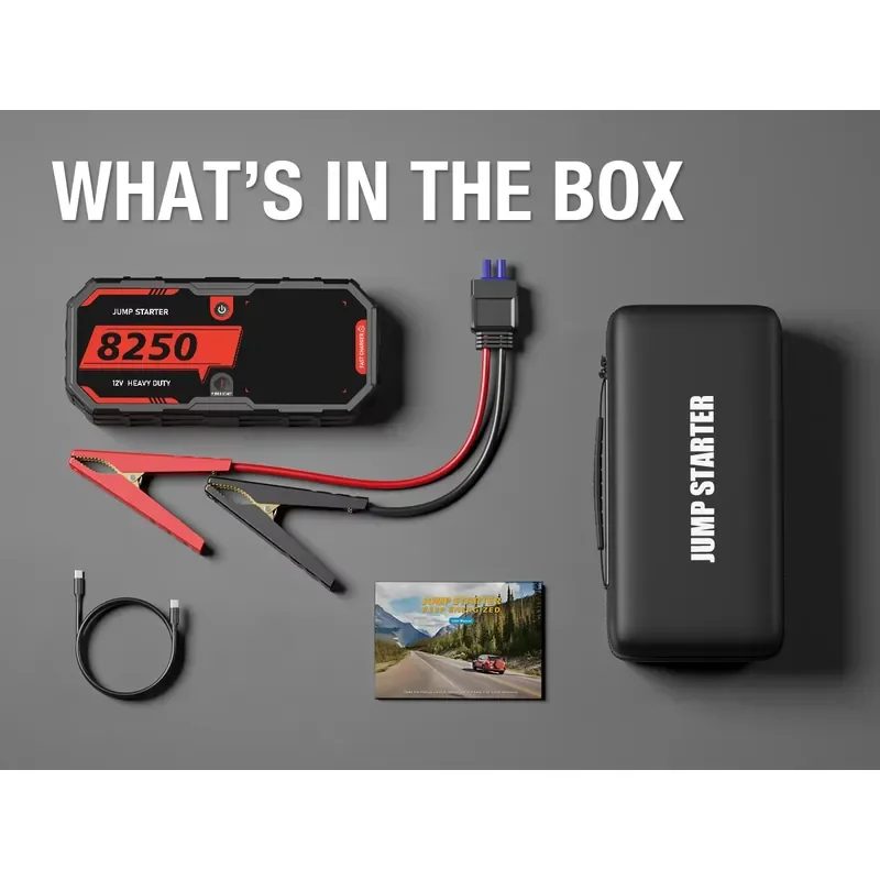 3400A 16000mAh 12V Portable Jump Starter Power Bank for Car up to 6.5L 10L