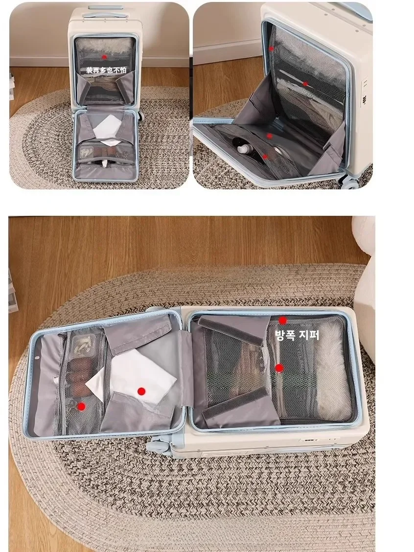 BunnyFly Children 20 Inch Carry-On Can Sit Lazy Luggage Travel Suitcase Girl Rolling Stroller Boarding Box Trolley Luggage