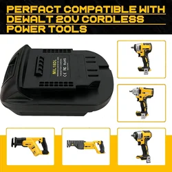 Adaptador de bateria Mil18DL, Milwaukee 18V Lithium Battery Convert para DeWalt, 20V Max Lithium Power Tools