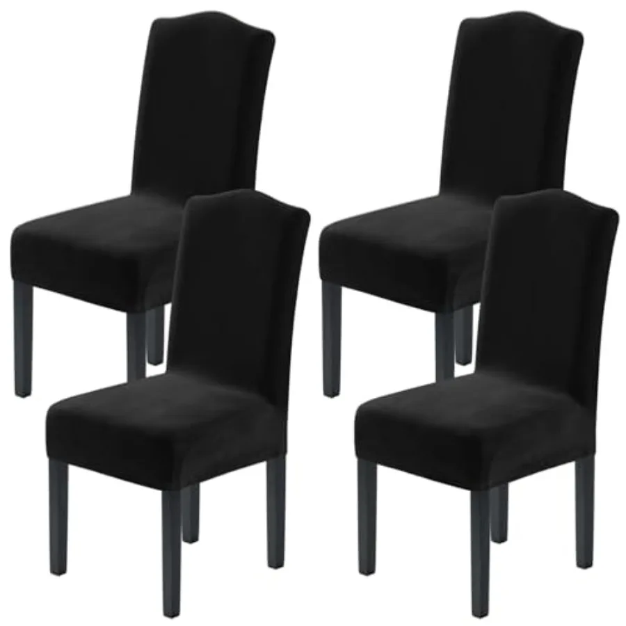 

Велюровые чехлы для обеденных стульев, эластичные чехлы для стульев для столовой, комплект чехлов-накидок для стульев Parson, защитные чехлы для стульев, чехлы для обеденных стульев S