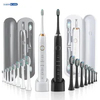 Electric Sonic Toothbrush Adult Rechargeable Smart Ultrasonic Dental Teeth Whitening 8 Brush Heads Tooth Brush