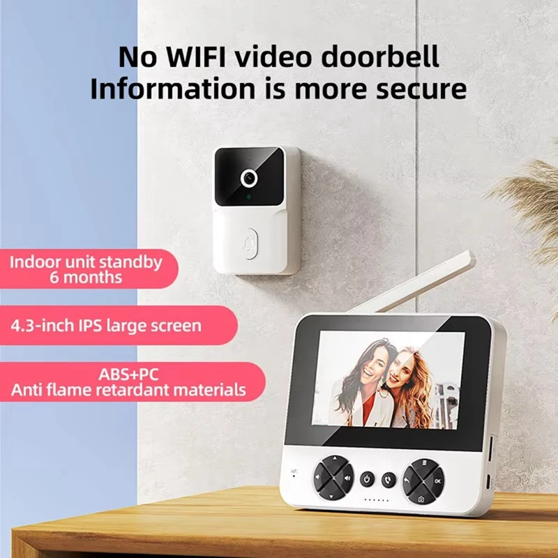 N11R--M15-Video-Wireless-Electronic-Doorbell-Outdoor-Monitoring-Video-Tape-Infrared-Night-Vision-Home-Voice-Intercom-EU-PLUG