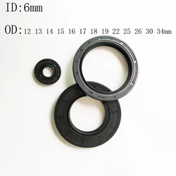 2 4 5PCS 6X15X4 6X12X4 6X12X8 6X13X8 6X14X3 6X15X7 6X16X5MM NBR Shaft Skeleton Oil Seal TC Nitrile Rubber Ring Gasket
