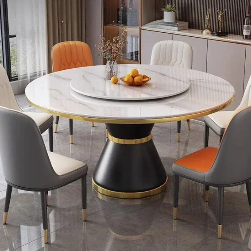 

Center Round Sedentary Kitchen Dining Table Modern Rooms Marble Reception Tables Room Multifunction Table De Cuisine Furniture