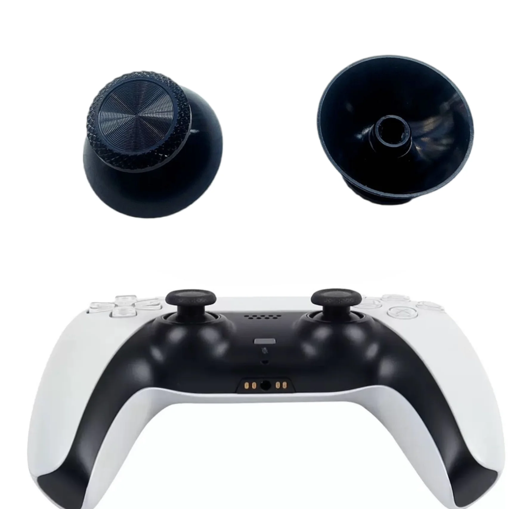 2 pcs Metal Mushroom Analog Thumb Stick Cover Aluminum Joystick Grip Cap For PS5 Gamepad Controller Thumbstick Replacement