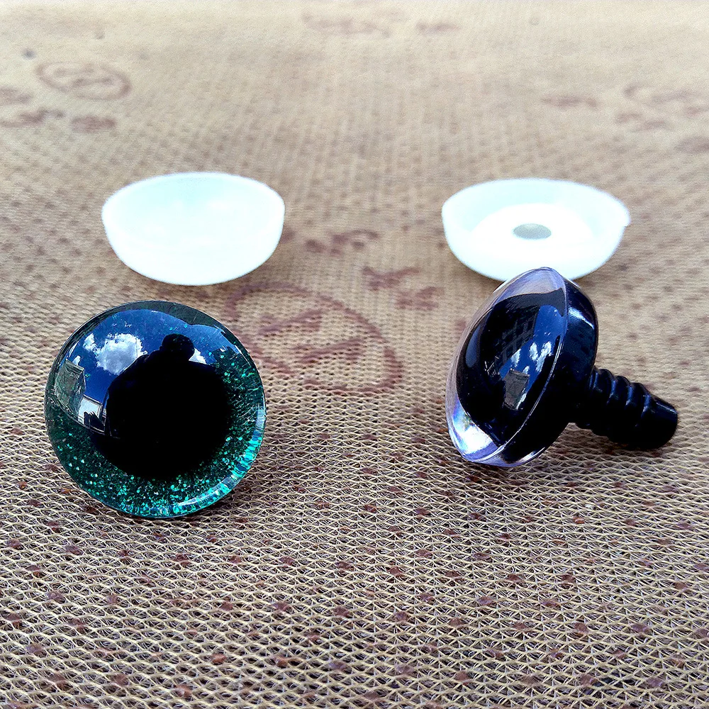 10Pcs Gemischte Farbe Puppe Zubehör 3D Augäpfel 9/12/14/16/18mm Flash Farbe Augen 1/3 1/4 1/6 1/8 1/12 Puppen Tier Augen DIY Spielzeug – Detail 7