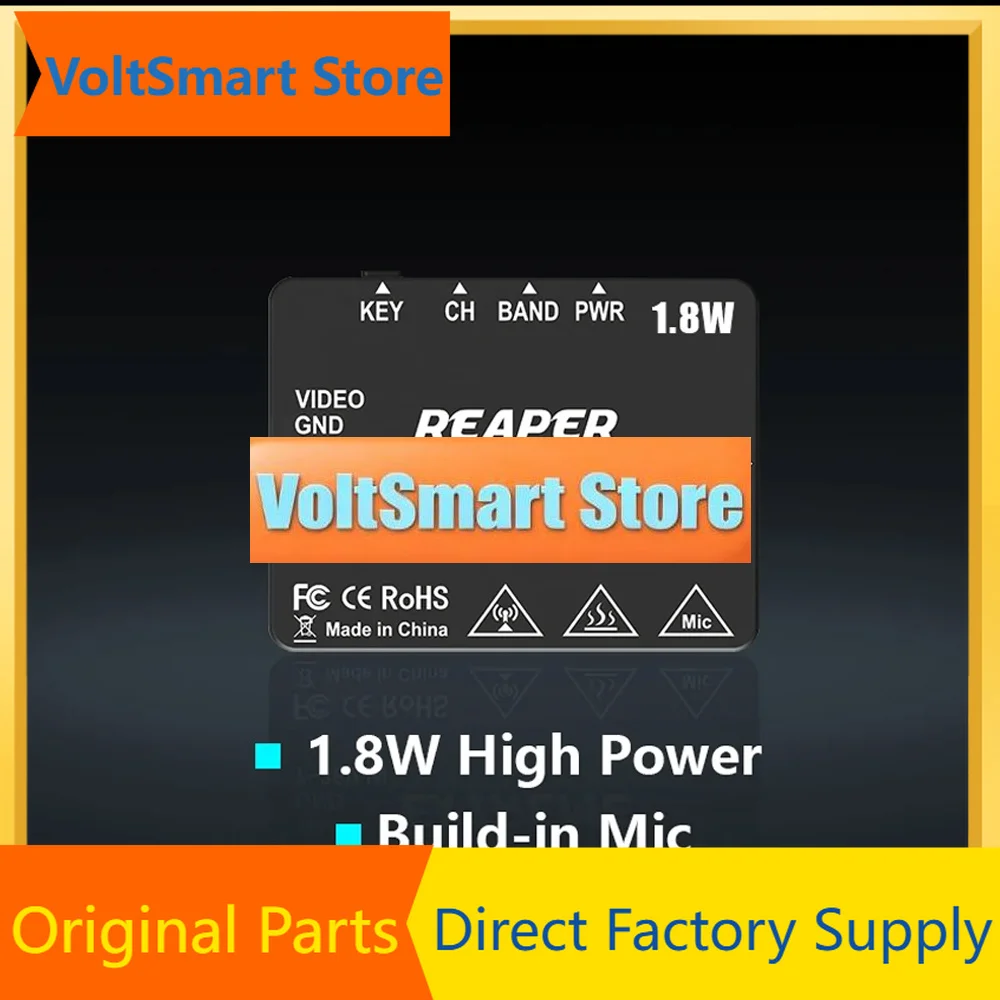 VoltSFOXEER Reaper Extreme 5.8G FPV VTX - 25mW/200mW/500mW Adjustable (1.8W/2.5W Option) | 72CH 2-8S 20x20mm For RC Long Range D