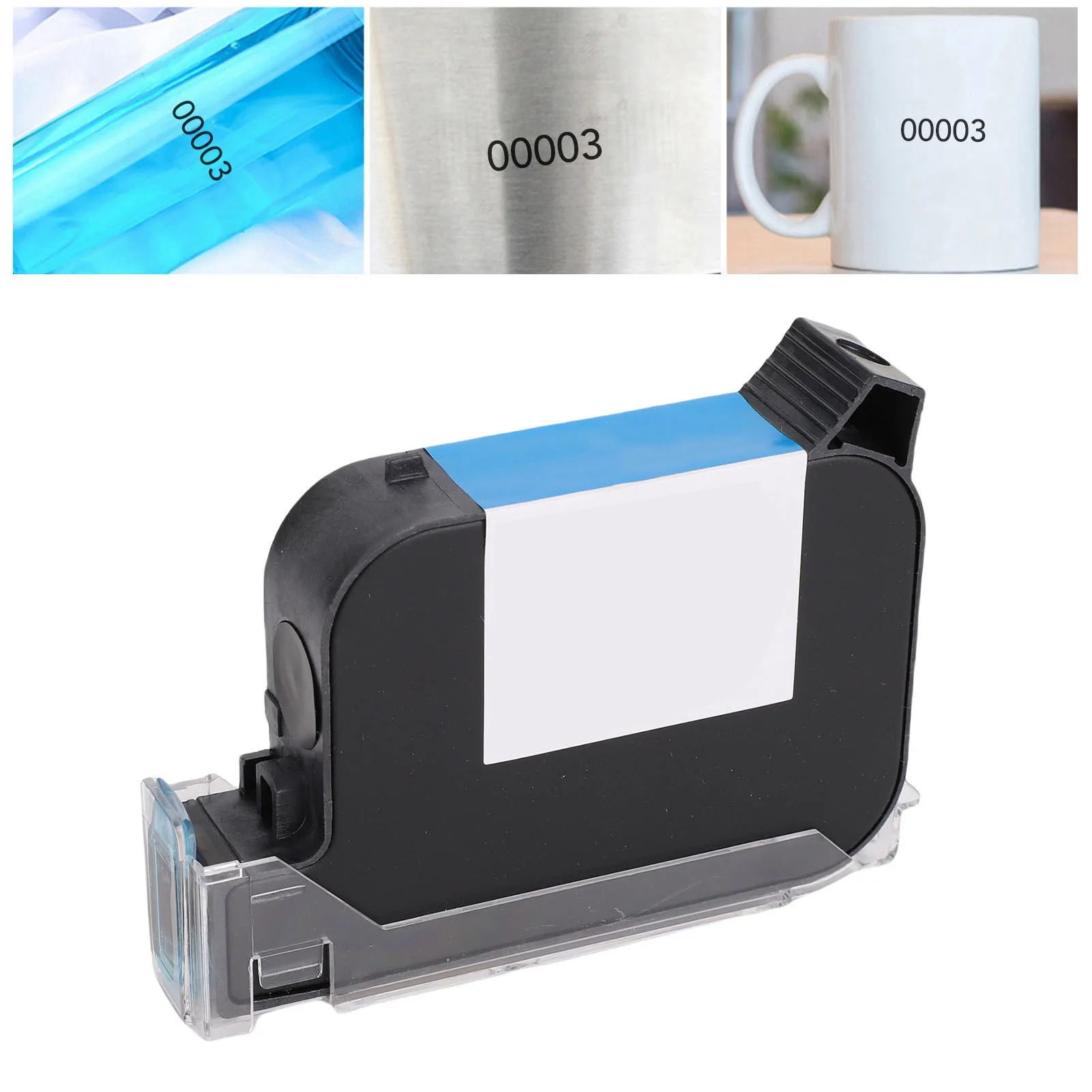 

Handheld Inkjet Printer Cartridge Black Strong Adhesion Ink Cartridge Quick Drying 42ml for Cardboard Metal Plastic Fabric