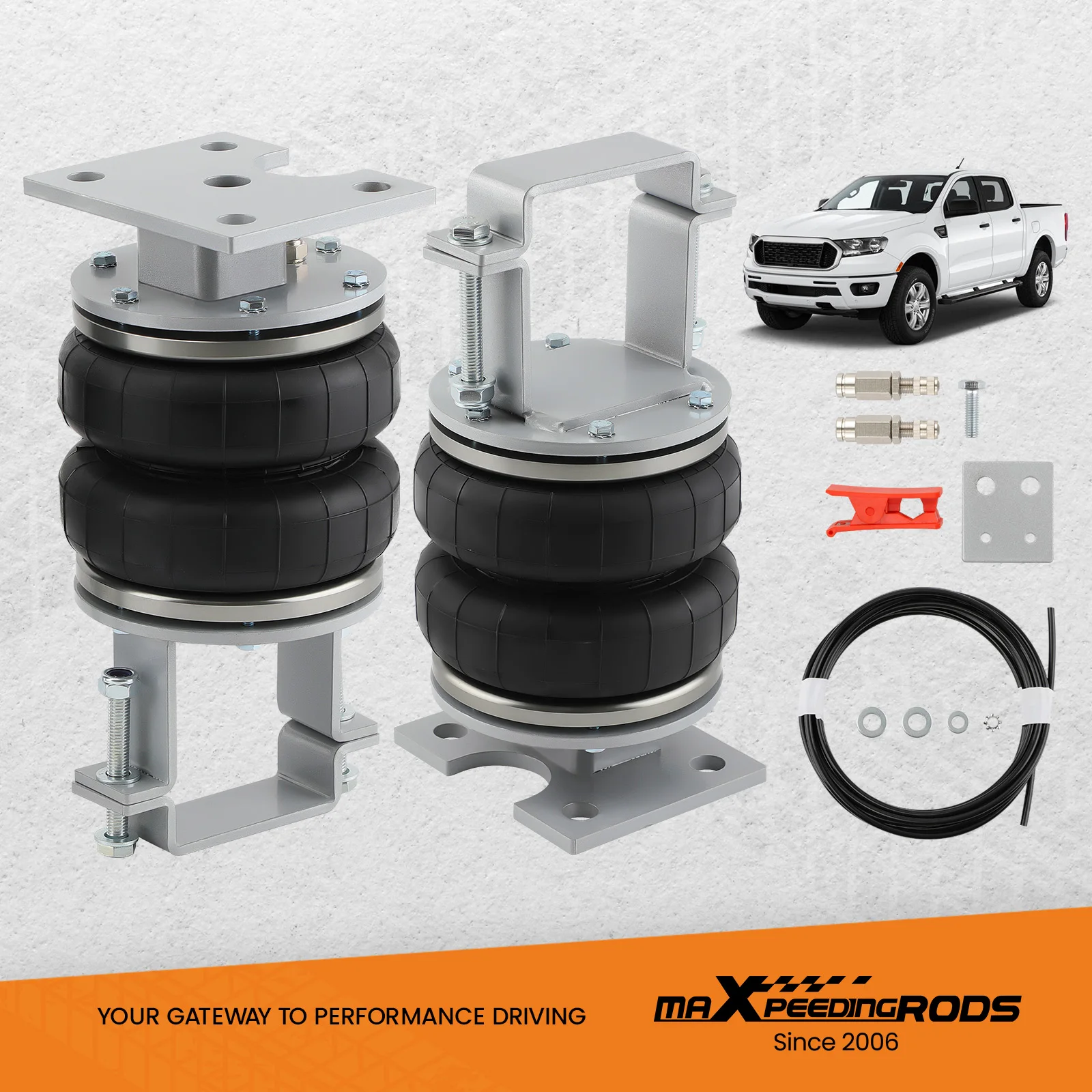 Kit de ayuda de bolsa de resorte de hoja de aire trasera para Ford Ranger PX PX2 Mazda BT-50 2012-2020 Kit de asistencia de carga de bolsa de suspensión neumática de alta resistencia