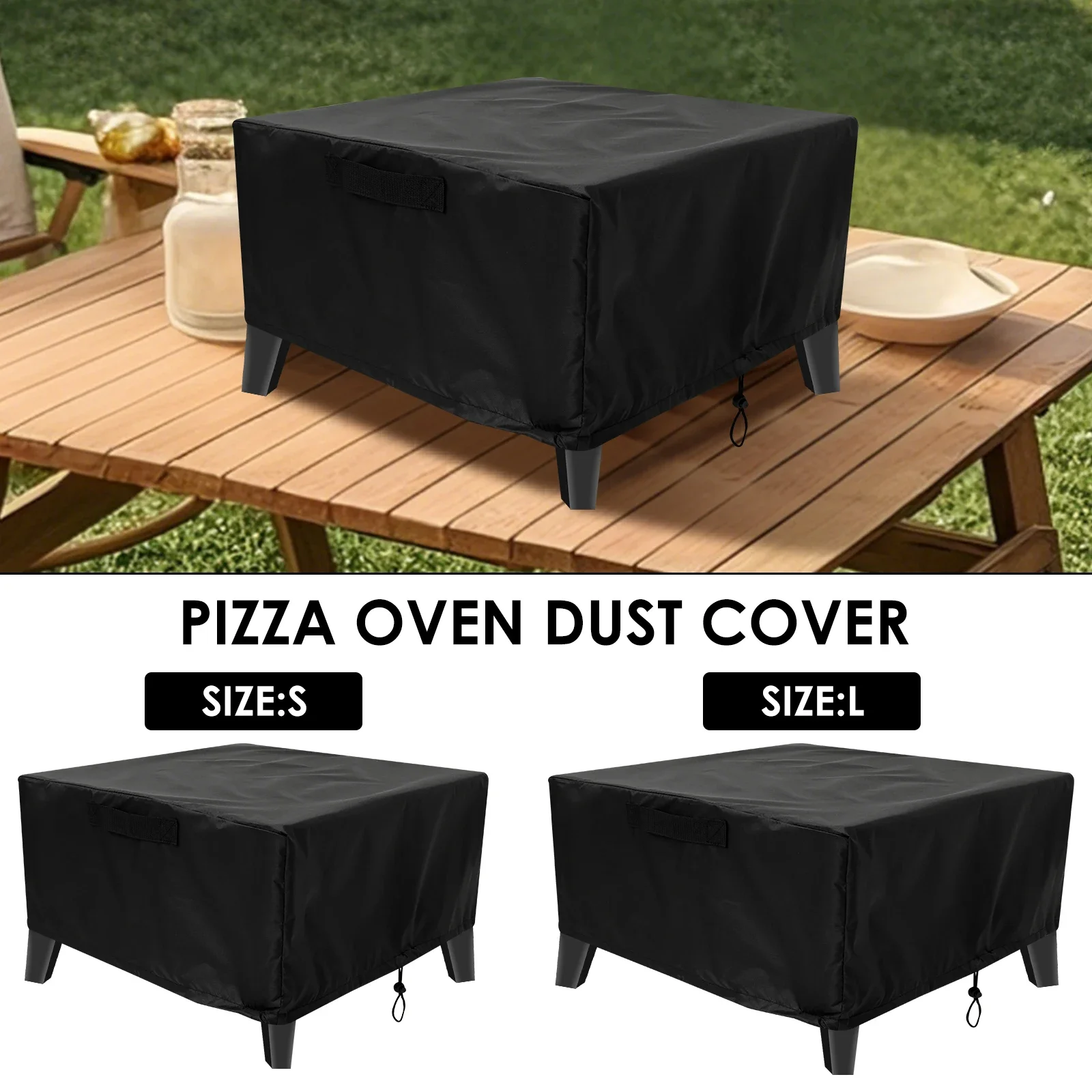 

Pizza Oven Cover 420D Oxford Cloth Waterproof Oven Protective Cover with Adjustable Buckle Strap Outdoor Pizza Oven Dust Cover