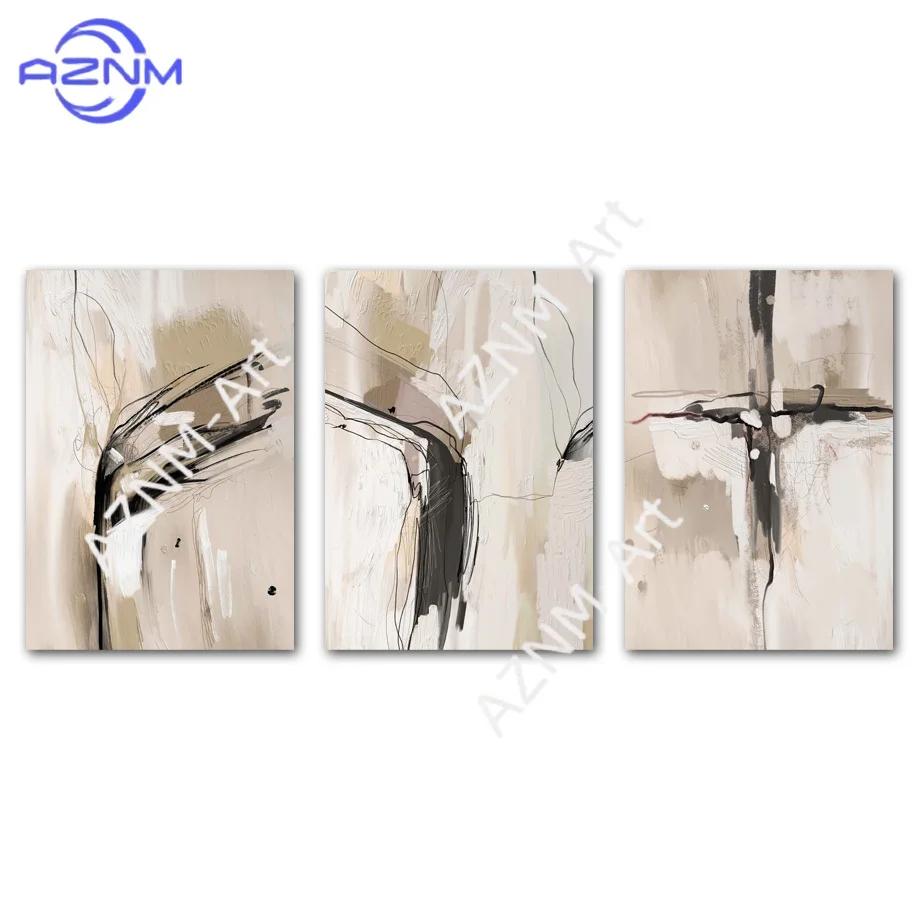 1/3 Stück Minimalistische Wandkunst Leinwanddruck Moderne Abstrakte Farbblock-Kunst Poster Druck Wandbild für Wohnzimmer Nordische Dekoration