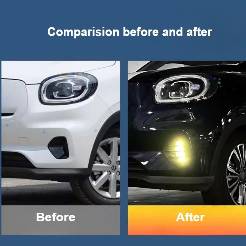 DRL For Leapmotor T03 2020-2025 Car Led Daytime Running Light Front Fog Lamp Modification Flowing Turn Signal Light Daylights