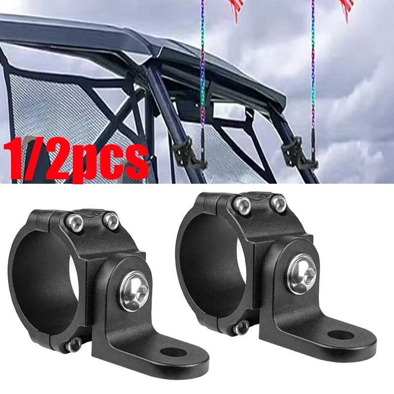 

360 Degree1.75" to 2" Inch Bull Bar Roll Bar Clamp Roll Cage Clamps UTV LED Whip Light Mounts Flagpole Antenna Light Bar Bracker