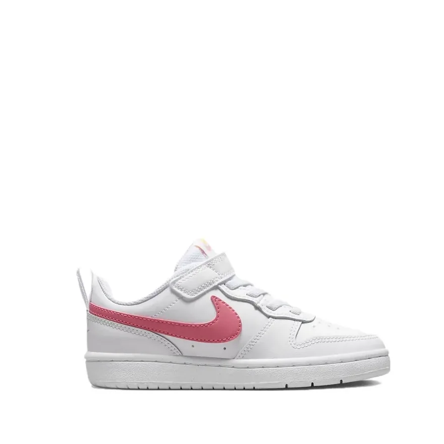 Nike Court Borough Low 2 Ps witte poeder vrijetijdsschoenen voor kleine en middelgrote kinderen