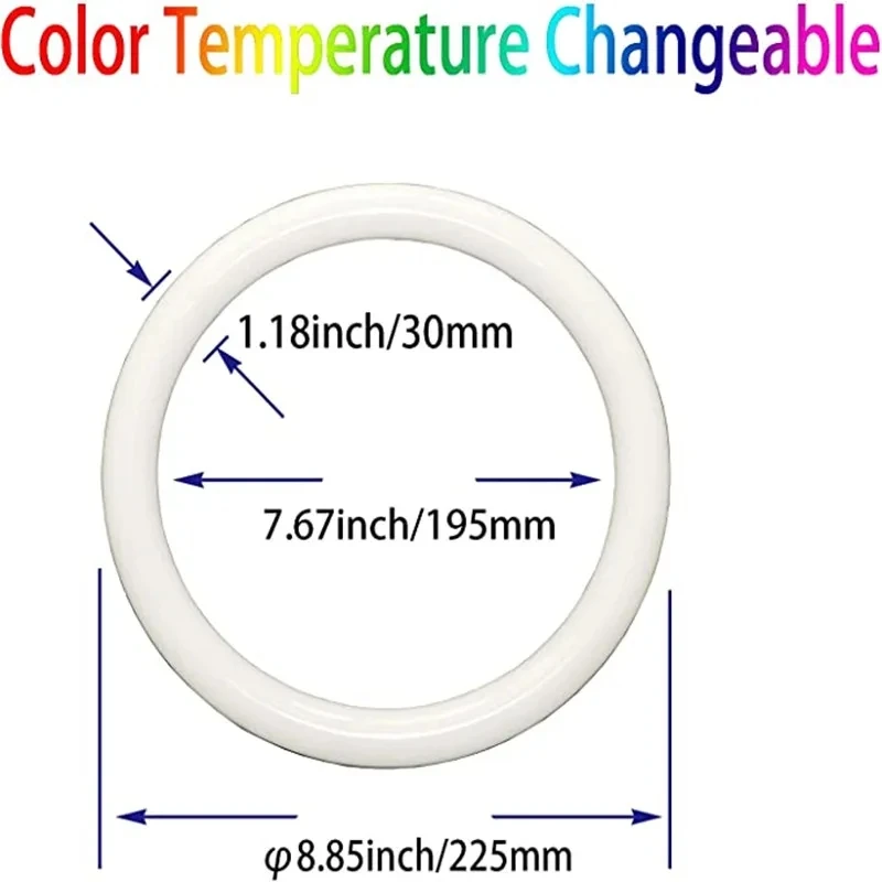 Imagem -06 - Lâmpada Led Circular Lâmpada Fluorescente Cor Ajustável Substituição para 22w Círculo 12 230v Fc8 G10q t9