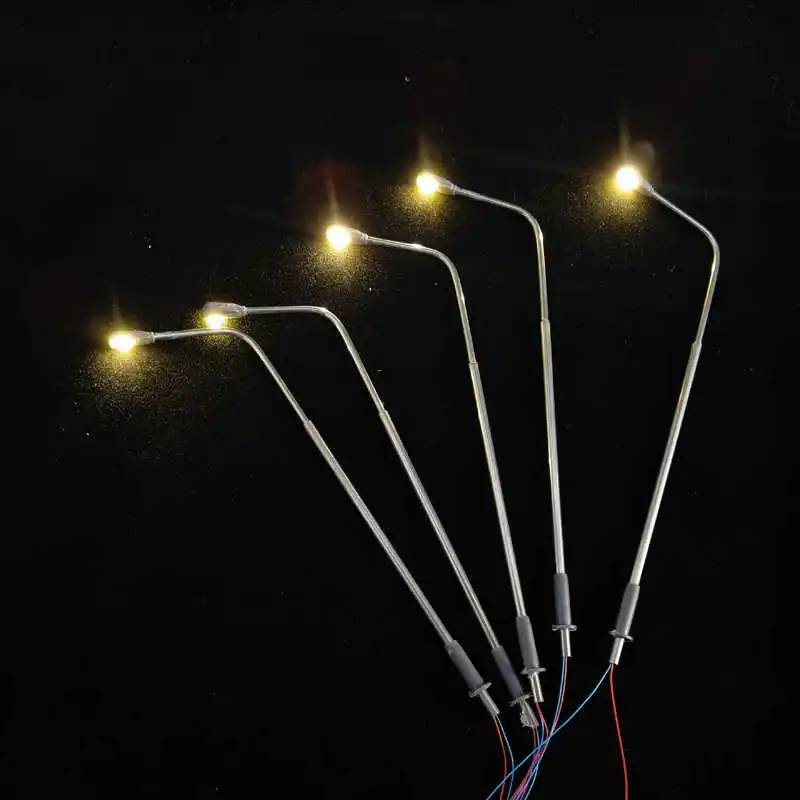 

20PCS 1:75/500 Scale Miniature Street Lamp Model 3V LED Single Head Light For HO N Railway Sandtable Lamppost Diorama Kits