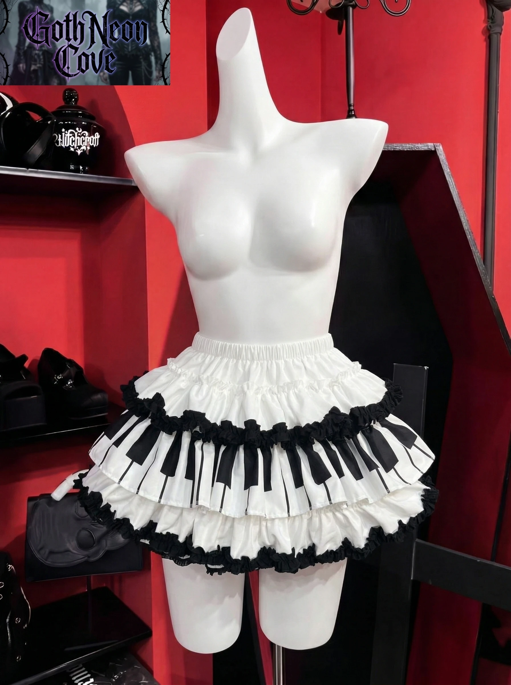 

Summer Piano Key Skirt Collection Women Japanese Punk Y2k Design Harajuku Slim Fit Cake Mini Skirt Empire Vintage Streetwear New