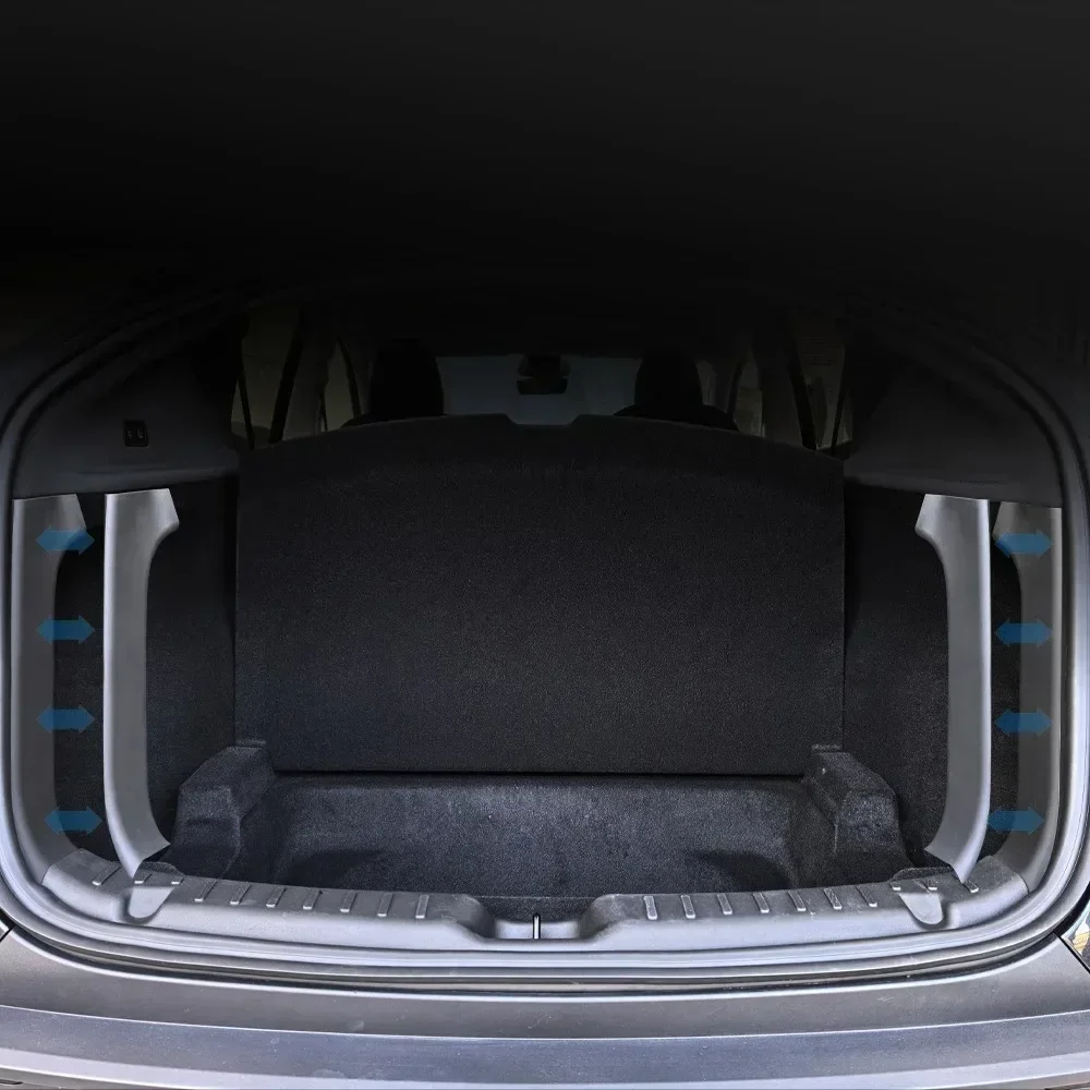 Für Tesla Model Y L Juniper 2025 2026 TPE Heckklappen-Schutzplatte Schwellenschutz Stoßstangenschutz M3 Seiten-Kratzschutz – Detail 15