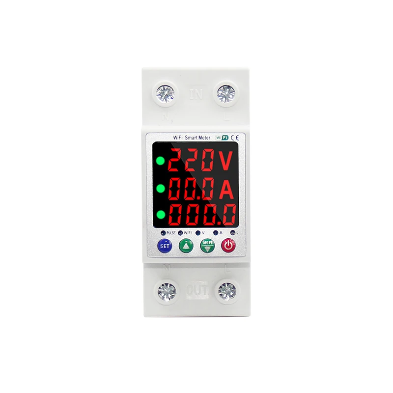 Tuya WiFi Automatic Reclosure Protector Intelligent Metering Breaker Digital Display  Single phase with leakage protection