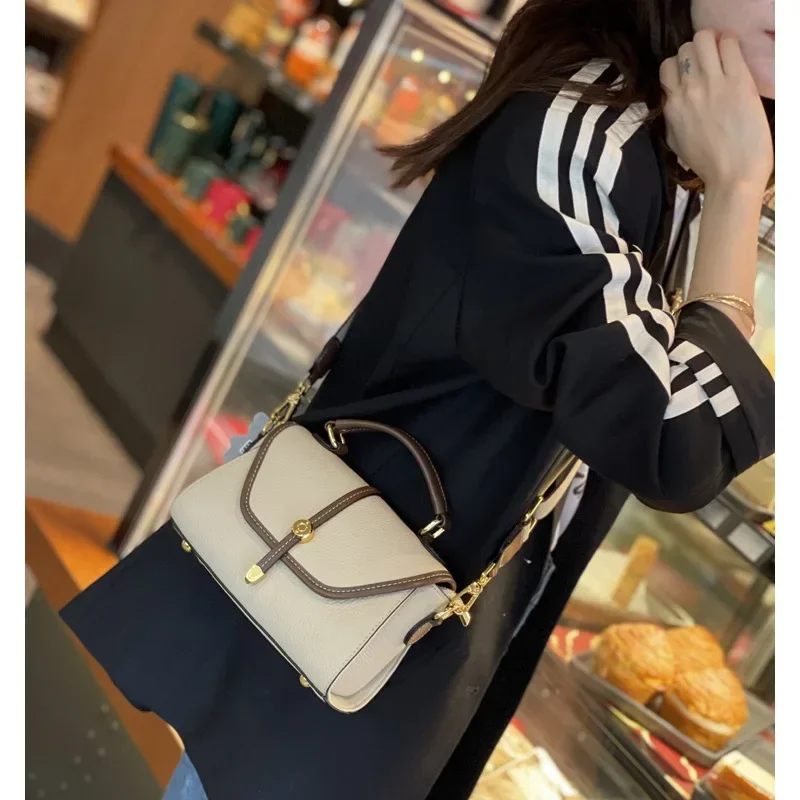 Genuine Leather Women\'s High Quality Shoulder Handbag Ladies\' Cow Leather Small Casual Crossbody Bag Soft Leather Tote Bag