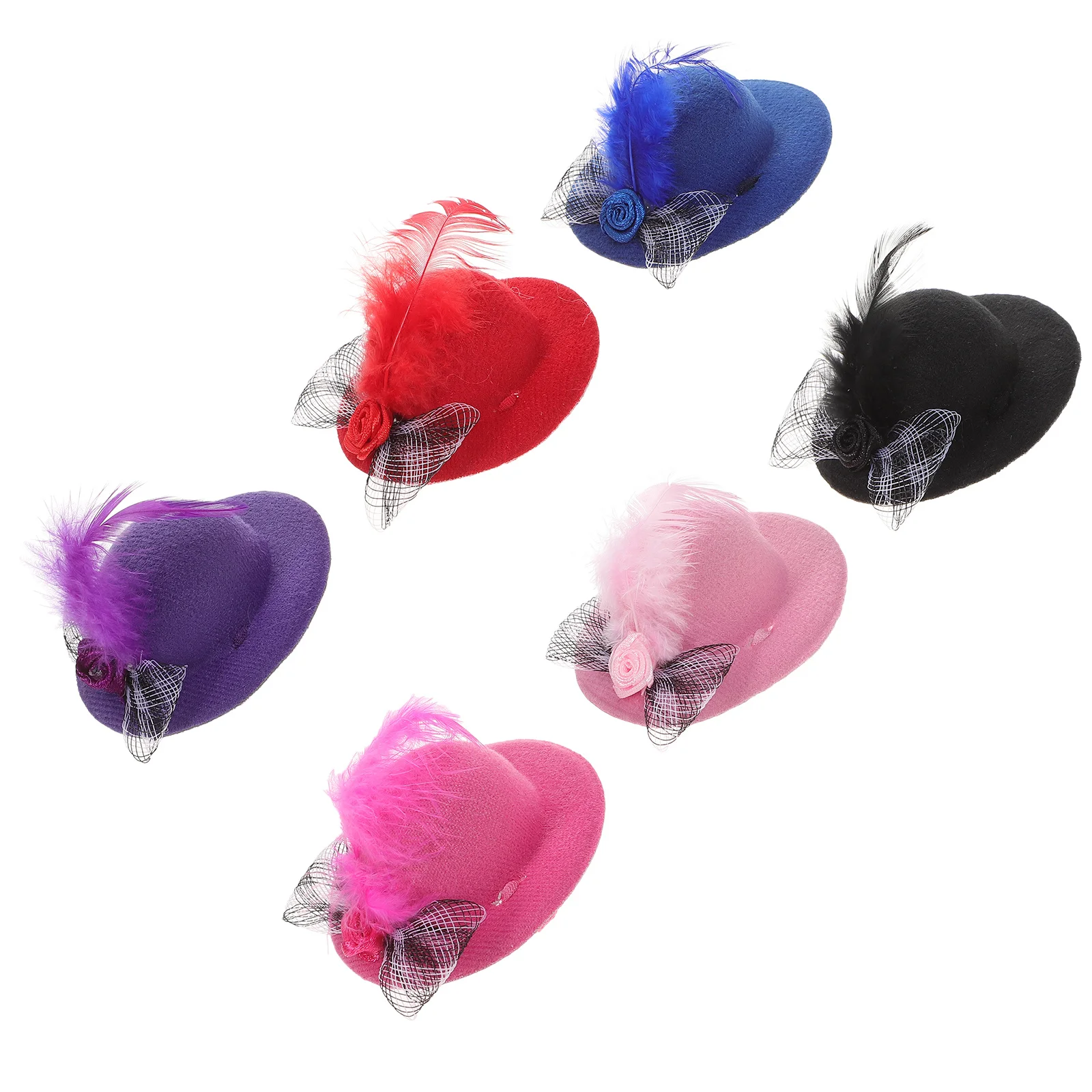 6Pcs Tiny Top Hats for Crafts Adorable Miniature Hats Perfect for Home Decor and School Classroom Projects Mini Top Hat