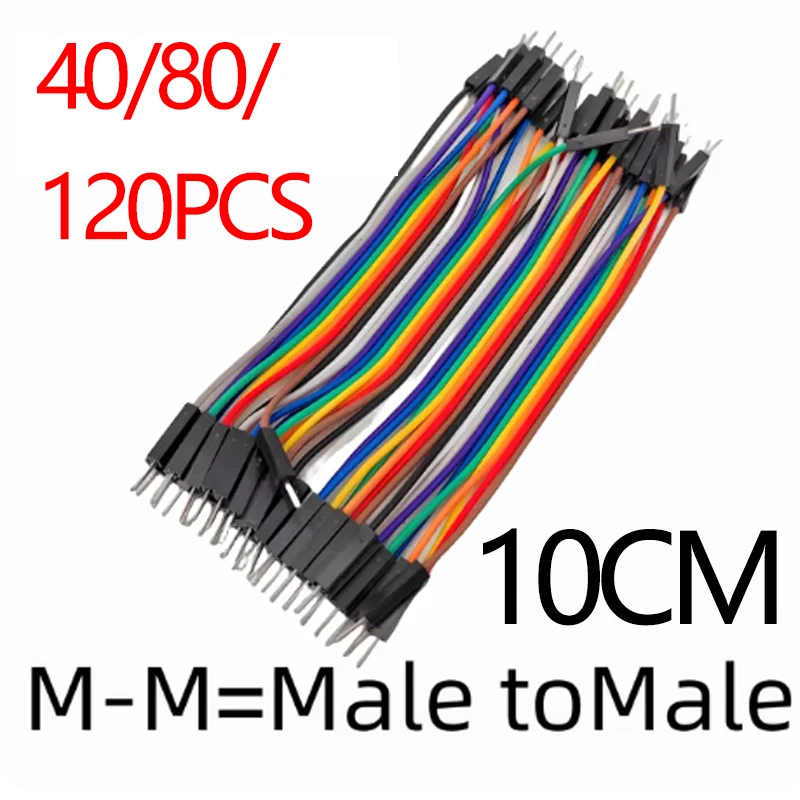 40/80/120PCS Dupont Line 10cm Dupont Cables Male To Male Jumper Wire, for Arduino DIY Electronics KIT Cables Accessories ﻿