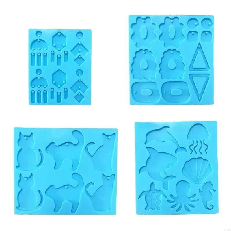 

R9JE Earring Silicone Molds Flexible Pendant Molds Jewelry Making Molds Silicone Material for DIY Crafting Ear Decorations