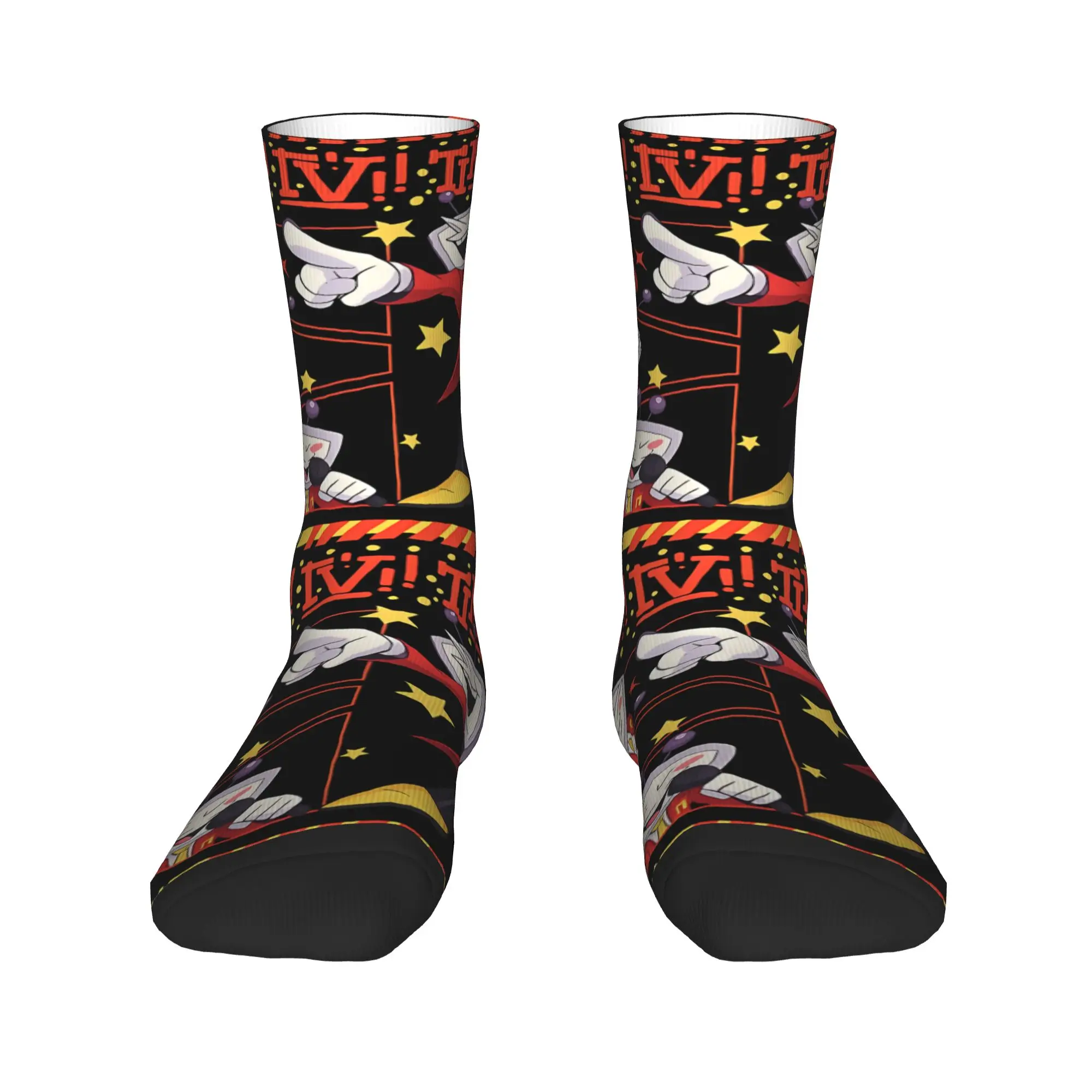 Tenna Deltarune Game, It’s TV Time MemeTenna Video Game Stockings Men's Soft Socks Autumn Running Sports Anti Sweat Socks